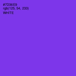 #7D36E9 - Purple Heart Color Image