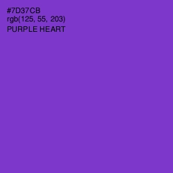 #7D37CB - Purple Heart Color Image