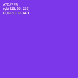 #7D37EB - Purple Heart Color Image