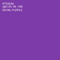 #7D3AA9 - Royal Purple Color Image
