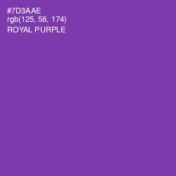 #7D3AAE - Royal Purple Color Image