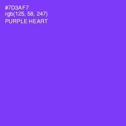#7D3AF7 - Purple Heart Color Image