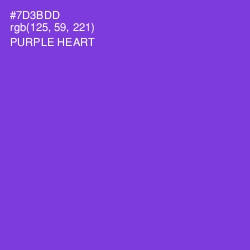 #7D3BDD - Purple Heart Color Image