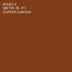 #7D3C15 - Copper Canyon Color Image