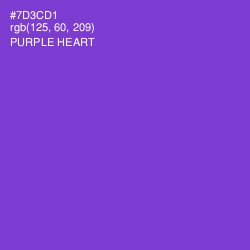 #7D3CD1 - Purple Heart Color Image