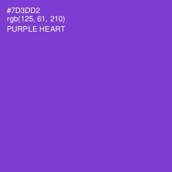 #7D3DD2 - Purple Heart Color Image