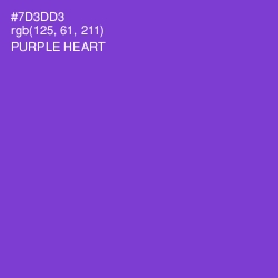 #7D3DD3 - Purple Heart Color Image