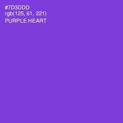#7D3DDD - Purple Heart Color Image