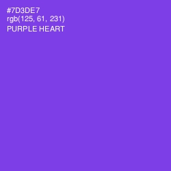 #7D3DE7 - Purple Heart Color Image