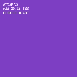 #7D3EC3 - Purple Heart Color Image