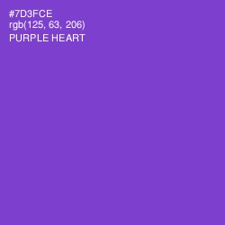 #7D3FCE - Purple Heart Color Image