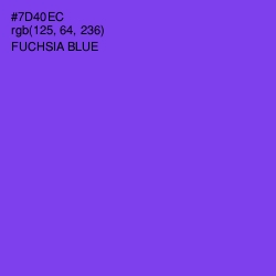 #7D40EC - Fuchsia Blue Color Image