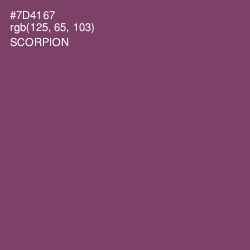 #7D4167 - Scorpion Color Image