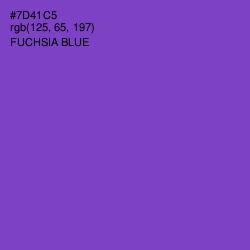 #7D41C5 - Fuchsia Blue Color Image