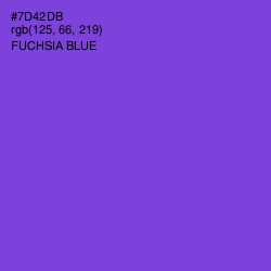 #7D42DB - Fuchsia Blue Color Image