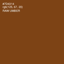 #7D4314 - Raw Umber Color Image
