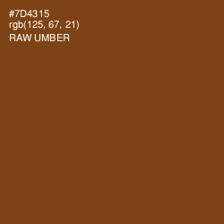 #7D4315 - Raw Umber Color Image