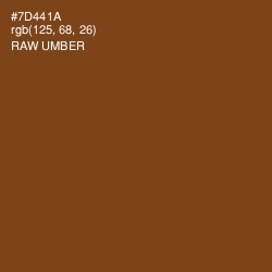 #7D441A - Raw Umber Color Image