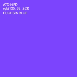 #7D44FD - Fuchsia Blue Color Image