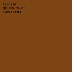 #7D4514 - Raw Umber Color Image