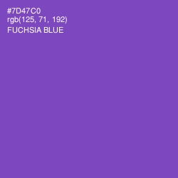 #7D47C0 - Fuchsia Blue Color Image