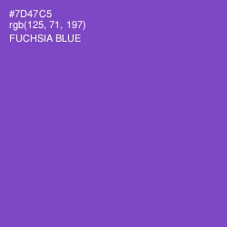 #7D47C5 - Fuchsia Blue Color Image