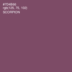 #7D4B66 - Scorpion Color Image