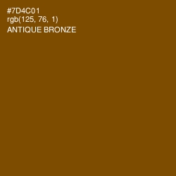 #7D4C01 - Antique Bronze Color Image