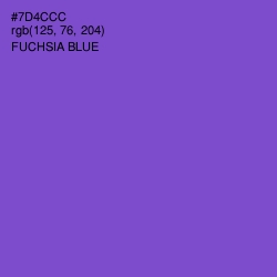 #7D4CCC - Fuchsia Blue Color Image