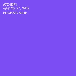 #7D4DF4 - Fuchsia Blue Color Image