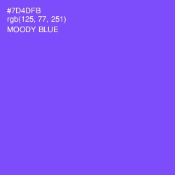 #7D4DFB - Moody Blue Color Image