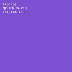 #7D4FD3 - Fuchsia Blue Color Image