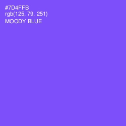 #7D4FFB - Moody Blue Color Image