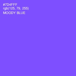 #7D4FFF - Moody Blue Color Image
