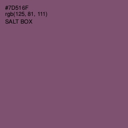 #7D516F - Salt Box Color Image