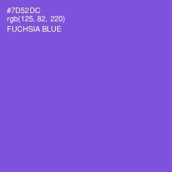 #7D52DC - Fuchsia Blue Color Image