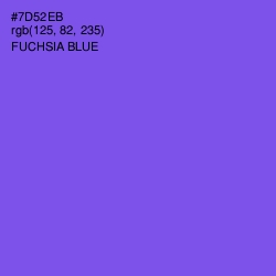 #7D52EB - Fuchsia Blue Color Image