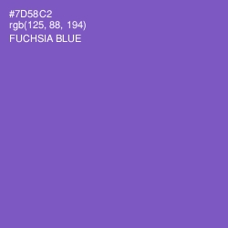 #7D58C2 - Fuchsia Blue Color Image