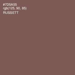 #7D5A55 - Russett Color Image