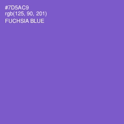 #7D5AC9 - Fuchsia Blue Color Image