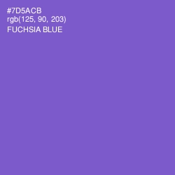 #7D5ACB - Fuchsia Blue Color Image