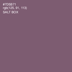 #7D5B71 - Salt Box Color Image