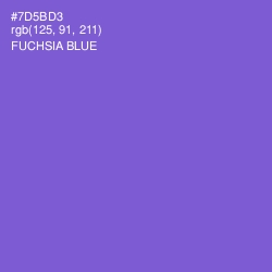 #7D5BD3 - Fuchsia Blue Color Image