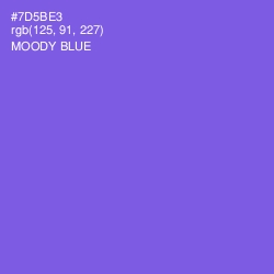 #7D5BE3 - Moody Blue Color Image