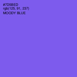 #7D5BED - Moody Blue Color Image