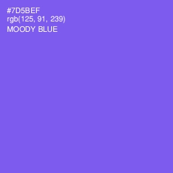 #7D5BEF - Moody Blue Color Image