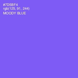 #7D5BF4 - Moody Blue Color Image