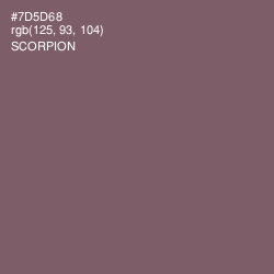 #7D5D68 - Scorpion Color Image