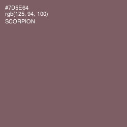 #7D5E64 - Scorpion Color Image