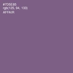 #7D5E85 - Affair Color Image